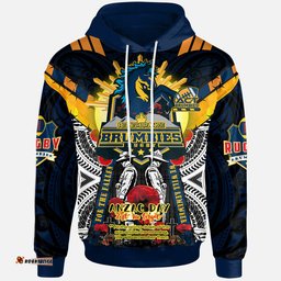 brumbies rugby custom hoodie remembrance canberra act brumbies with indigenous patterns and poppy flowers