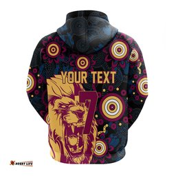 brisbane aboriginal hoodie roaring lions