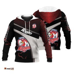 sydney roosters rurby red dots lightning hoodie