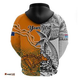personalised fiji australia rugby hoodie world cup polynesia tapa mixed indigenous aboriginal