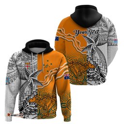 personalised fiji australia rugby hoodie world cup polynesia tapa mixed indigenous aboriginal