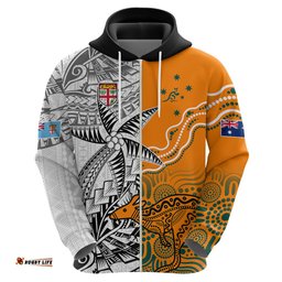 personalised fiji australia rugby hoodie world cup polynesia tapa mixed indigenous aboriginal