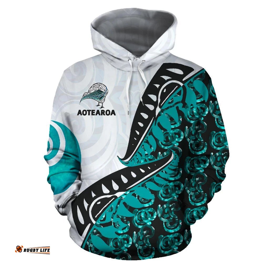 maori pounamu jade hoodie bk