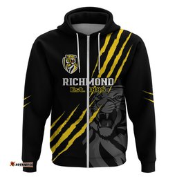personalised richmond football hoodie go tigers sporty style