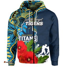 custom personalisedtitans anzac day aboriginal mix army patterns hoodie