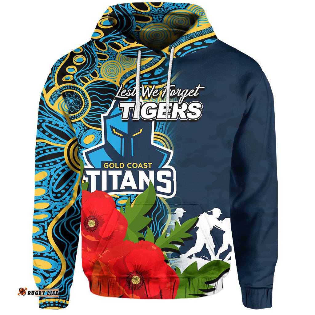 custom personalisedtitans anzac day aboriginal mix army patterns hoodie