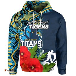 custom personalisedtitans anzac day aboriginal mix army patterns hoodie
