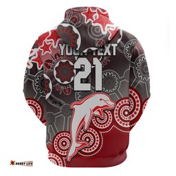 custom personalised redcliffe dolphins rugby hoodie