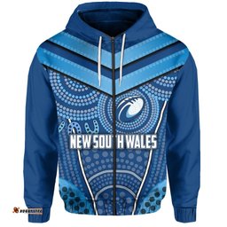 new south wales zip hoodie rugby style