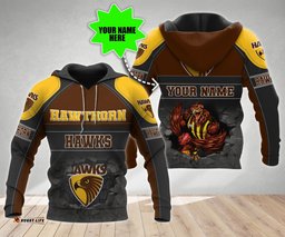 personalized hawthorn football club 3d hoodie afl 3d hoodie broken wall