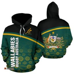 australia rugby hoodie curve style