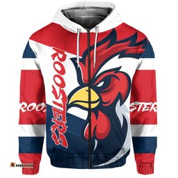 australia roosters zip up hoodie sydney