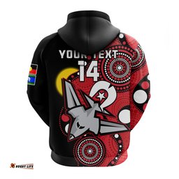custom text and number essendon football naidoc hoodie bombers for our elders indigenous art
