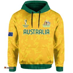 australia soccer hoodie world cup football socceroos with kangaroos