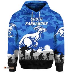 custom personalised south alice football club kangaroos anzac zip up and pullover hoodie simple style