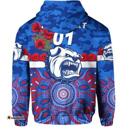 custom personalised hermannsburg western aranda bulldogs football club anzac zip up and pullover hoodie indigenous vibes