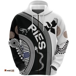 collingwood zip hoodie pies unique indigenous