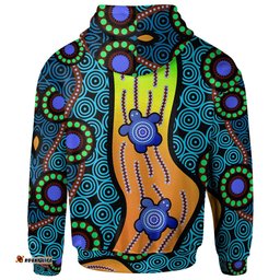 zip up hoodie aboriginal turtle