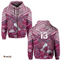 custom text and number sea eagles rugby hoodie aboriginal and polynesia manly warringah