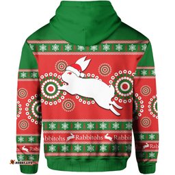 rabbitohs christmas zip hoodie