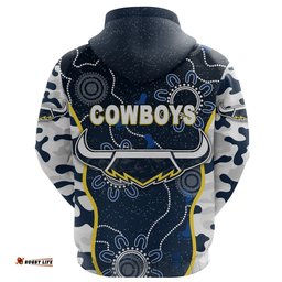 north queensland cowboys zip hoodie anzac day camouflage indigenous