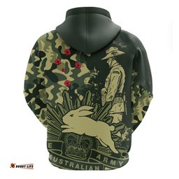 nrl anzac rabbitohs hoodie camouflage
