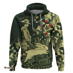 nrl anzac rabbitohs hoodie camouflage
