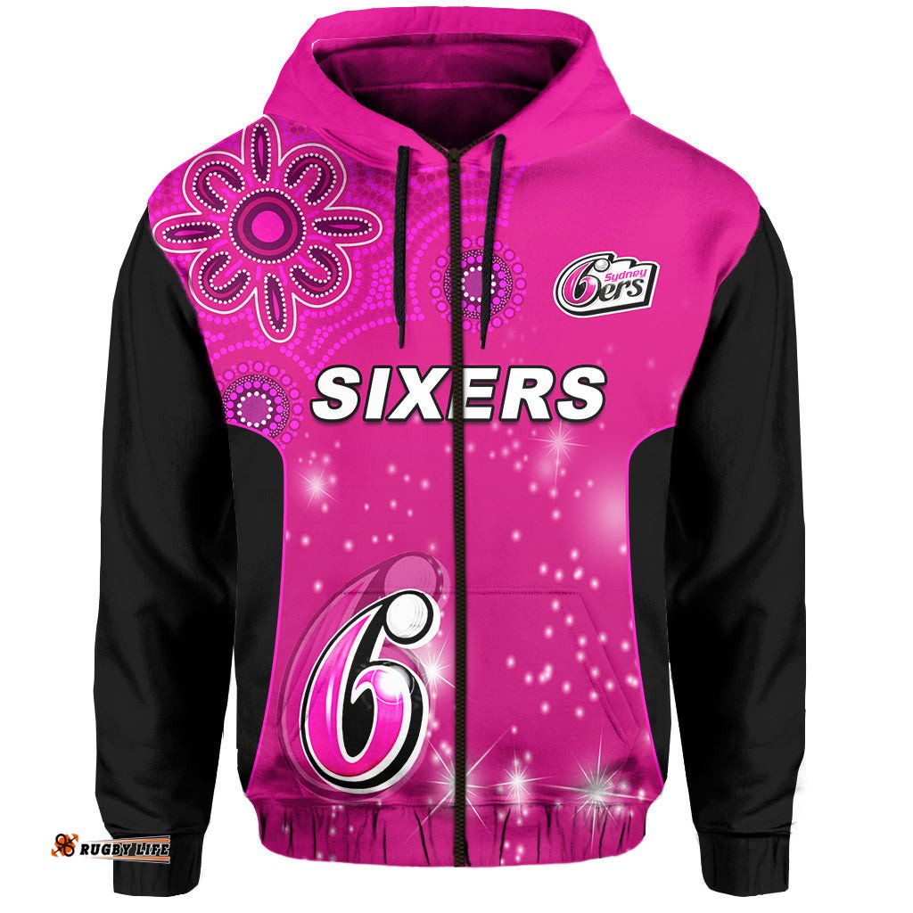 sydney sixers zip hoodie cricket australia aboriginal