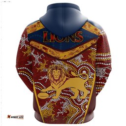 brisbane lions zip hoodie indigenous