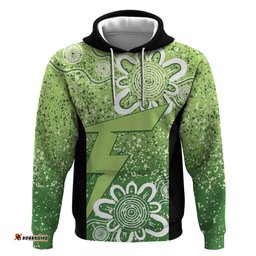 australian thunder cricket custom hoodie minimalism aboriginal