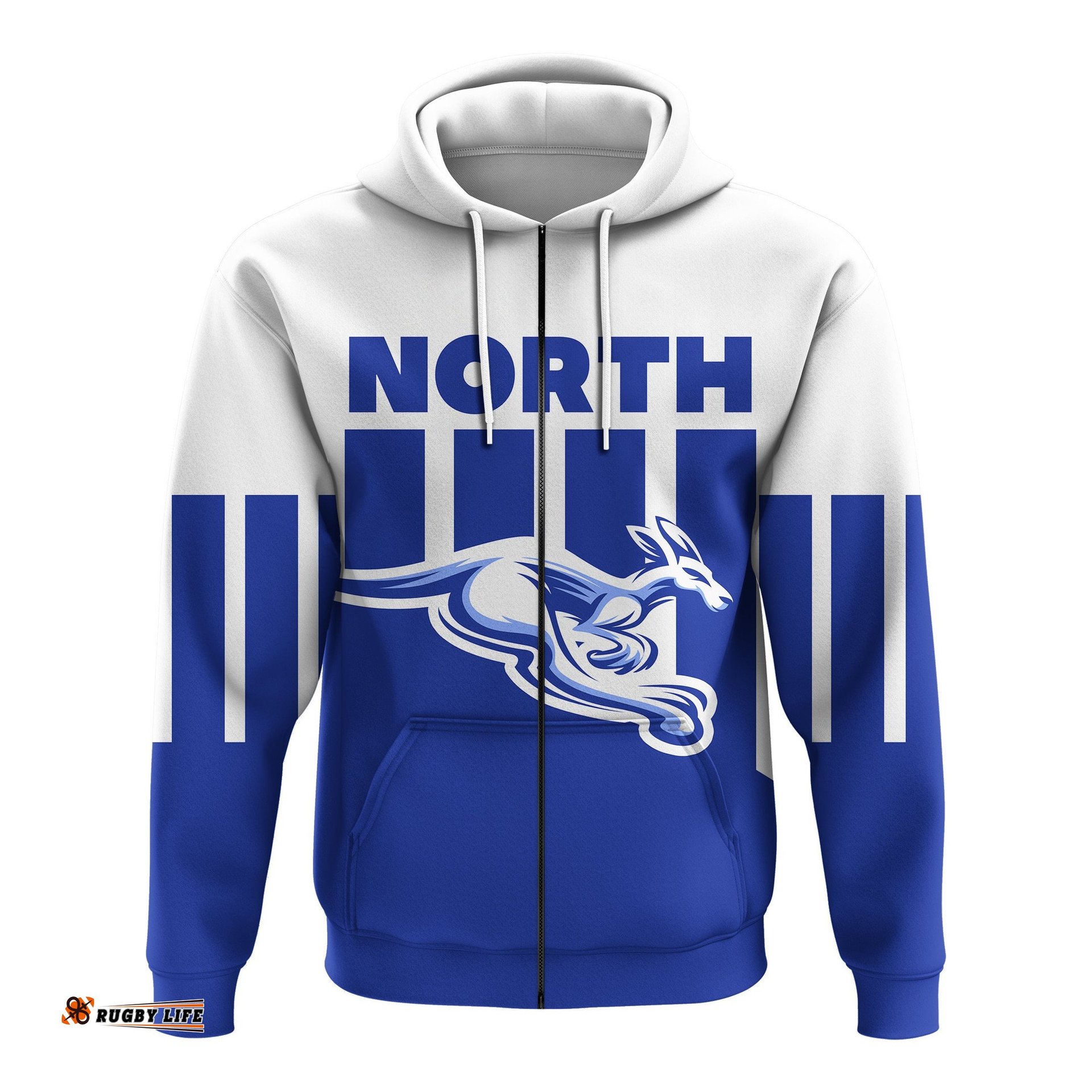 custom personalised melbourne zip hoodie north kangaroos sport style