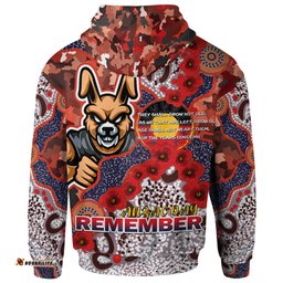 rabbitohs rugby hoodie custom anzac south sydney rabbitohs with aboriginal poppy flowers hoodie