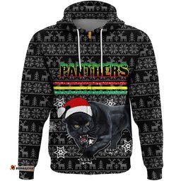 clothing penrith panthers christmas zip hoodie