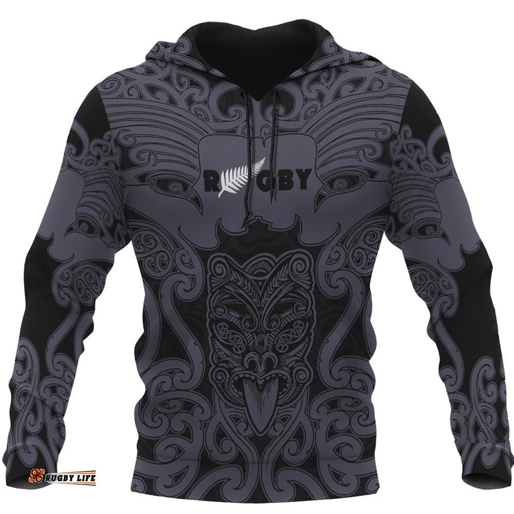 maori mangopare hoodie black