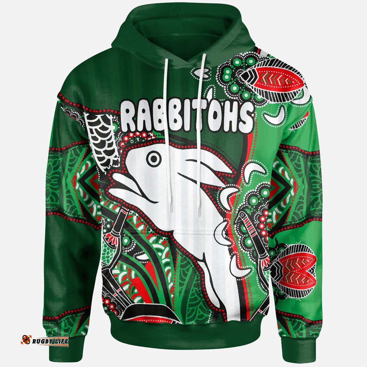 south sydney rabbitohs rugby custom hoodie indigenous dreaming rabbitohs