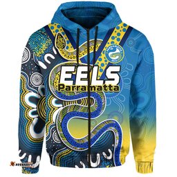 custom text and number eels rugby hoodie aboriginal art sporty style
