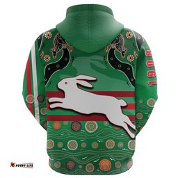 rabbitohs zip hoodie indigenous green