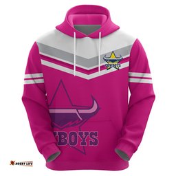custom text and number cowboys rugby hoodie sporty style pink