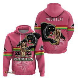 personalised panthers hoodie premiers back to back pink version