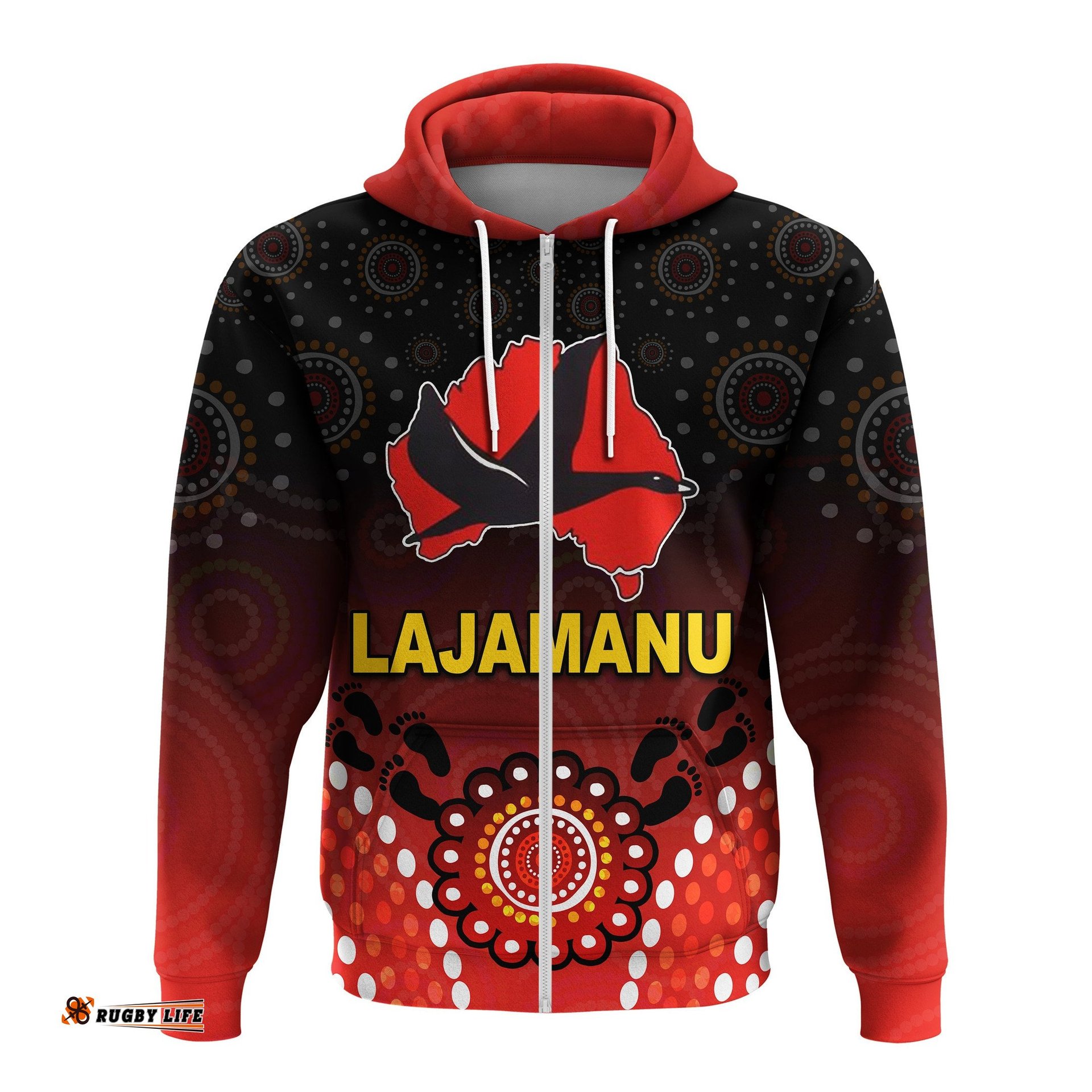northern warlpiri swans lajamanu football mix aboriginal zip hoodie0