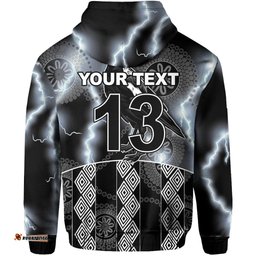 custom personalised magpies flash newest hoodie collingwood style custom text and number