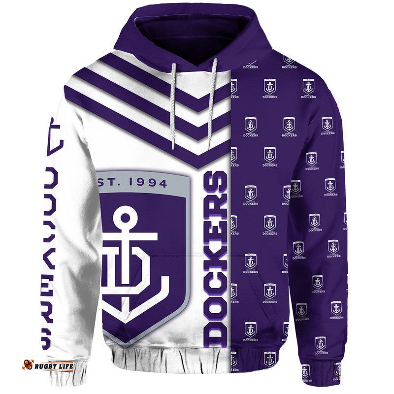 fremantle football zip up and pullover hoodie dockers simple style