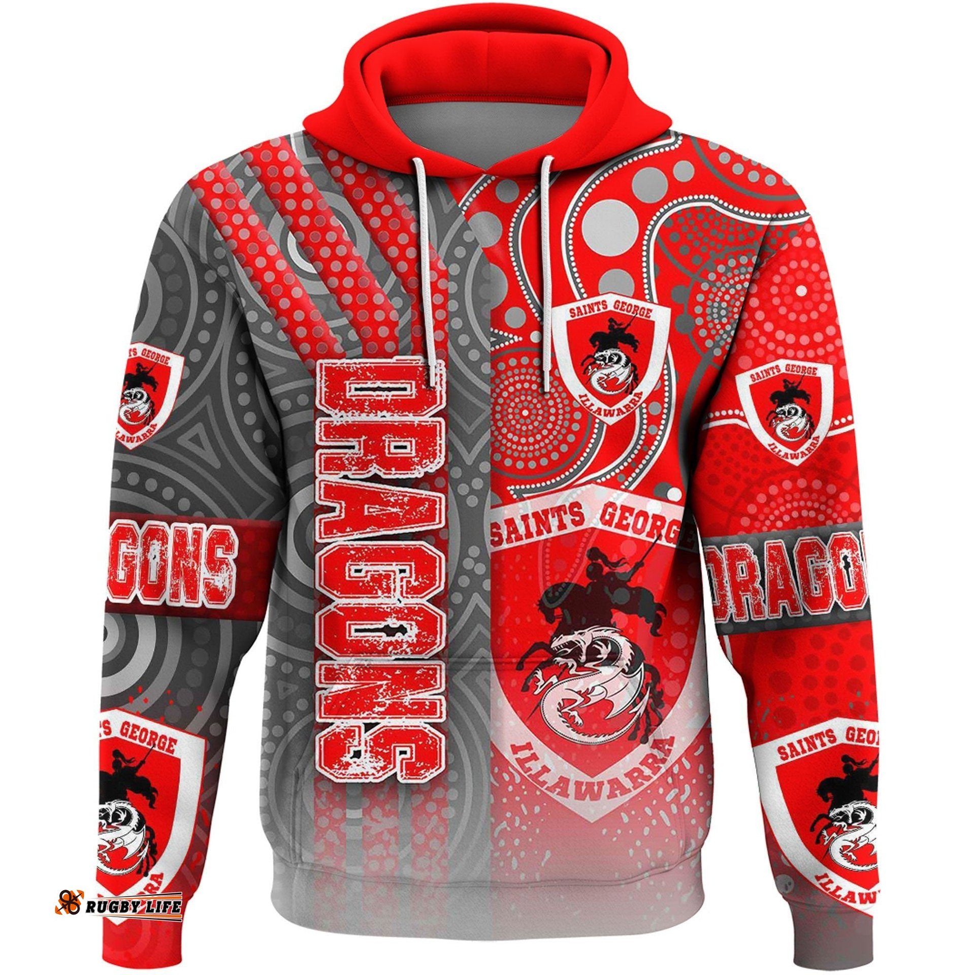clothing st george illawarra dragons sporty style hoodie