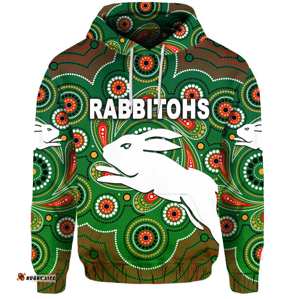 south sydney rabbitohs hoodie indigenous vibes green