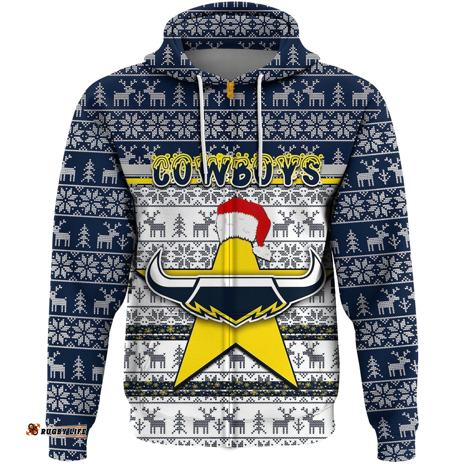custom clothing north queensland cowboys aboriginal tattoo zip hoodie