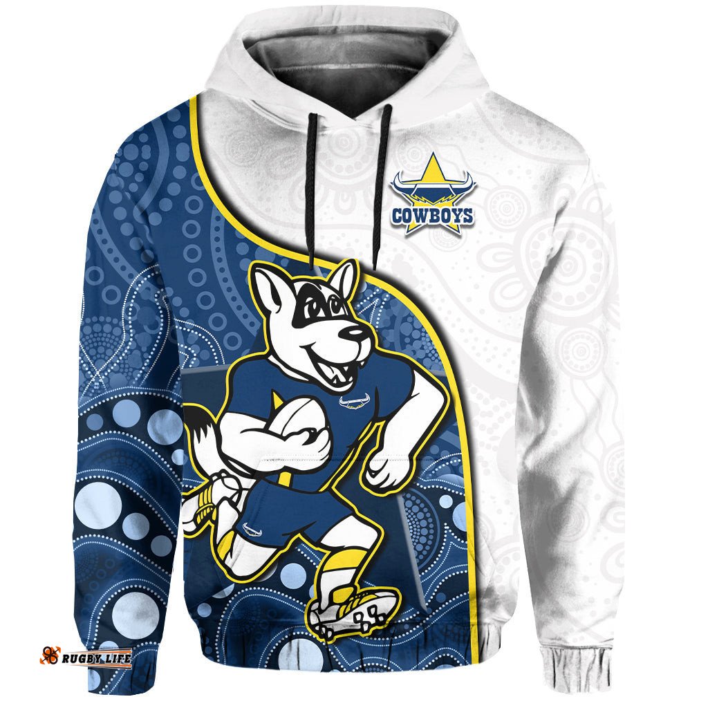 cowboys rugby hoodie macost indigenous pattern premiers