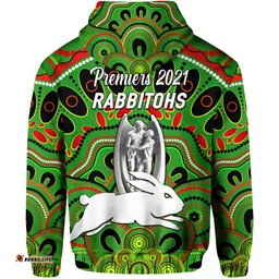 south sydney rabbitohs hoodie indigenous premiers trophy green