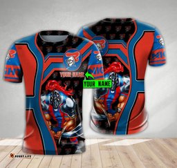 newcastle knights 3d nrl mascot personalized hoodie 03