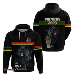 panther premierships hoodie go champions black simple style