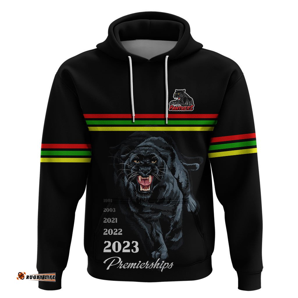 panther premierships hoodie go champions black simple style